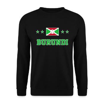Burundi - Sweat-shirt Unisexe - noir - Devant - Alina (178cm) & Michal (187cm)