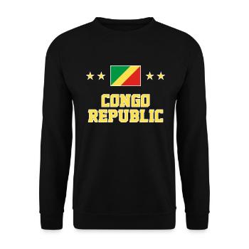 République du Congo - Sweat-shirt Unisexe - noir - Devant - Alina (178cm) & Michal (187cm)