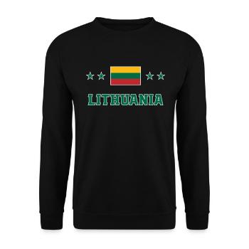 Litauen - Unisex Pullover - Schwarz - Vorne - Alina (178cm) & Michal (187cm)