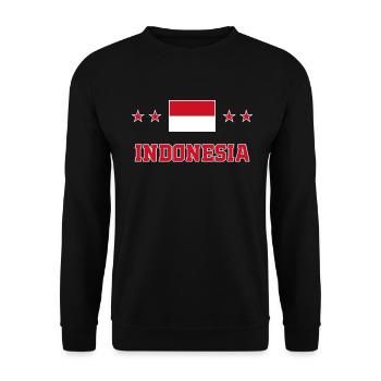 Indonesia - Unisex Sweatshirt - black - Front - Alina (178cm) & Michal (187cm)