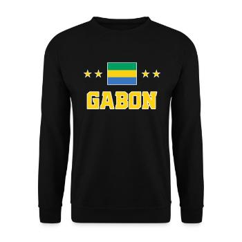Gabon - Unisex Sweatshirt - black - Front - Alina (178cm) & Michal (187cm)