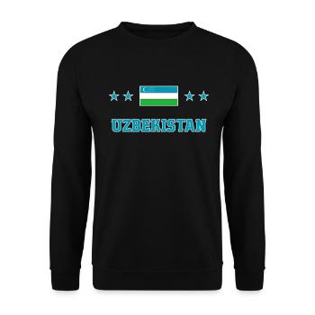 Ouzbékistan - Sweat-shirt Unisexe - noir - Devant - Alina (178cm) & Michal (187cm)