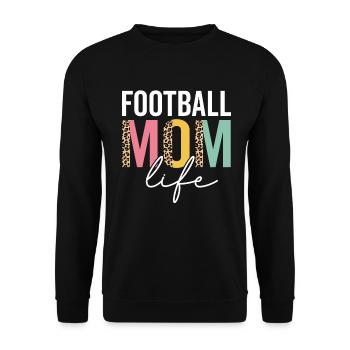 Football Maman Vie Léopard Guépard Drôle de football - Sweat-shirt Unisexe - noir - Devant - Alina (178cm) & Michal (187cm)