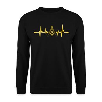Freemasonry Square and Compass Bricklayer Masonic - Unisex Sweatshirt - black - Front - Alina (178cm) & Michal (187cm)
