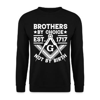 Brothers By Choice Mason Brother Freemasonry - Unisex Sweatshirt - black - Front - Alina (178cm) & Michal (187cm)