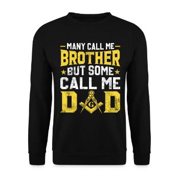 Masonic Dad Freemasonry Square and Compass Masonry - Unisex Sweatshirt - black - Front - Alina (178cm) & Michal (187cm)