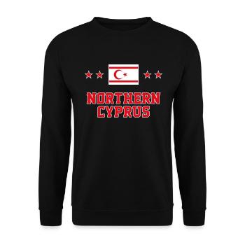 Northern Cyprus - Unisex Sweatshirt - black - Front - Alina (178cm) & Michal (187cm)