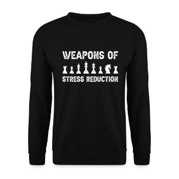 Jeux de société amusants d’armes d’échecs - Sweat-shirt Unisexe - noir - Devant - Alina (178cm) & Michal (187cm)
