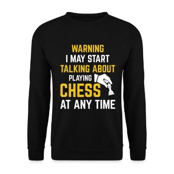 Chess Good Moves Game Strategy Games Funny Chess - Unisex Sweatshirt - black - Front - Alina (178cm) & Michal (187cm)