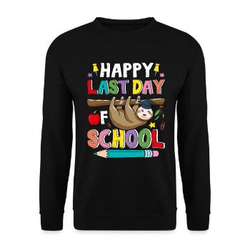 Happy Last Day Of School Sloth School End of - Unisex Sweatshirt - black - Front - Alina (178cm) & Michal (187cm)
