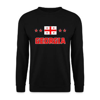 Georgien - Unisex Pullover - Schwarz - Vorne - Alina (178cm) & Michal (187cm)