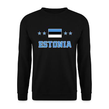 Estonia - Unisex Sweatshirt - black - Front - Alina (178cm) & Michal (187cm)
