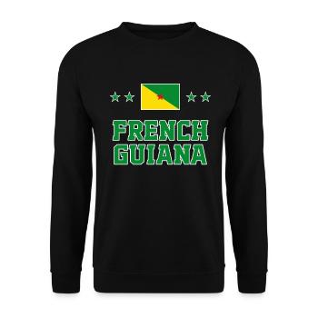 Französisch-Guayana - Unisex Pullover - Schwarz - Vorne - Alina (178cm) & Michal (187cm)