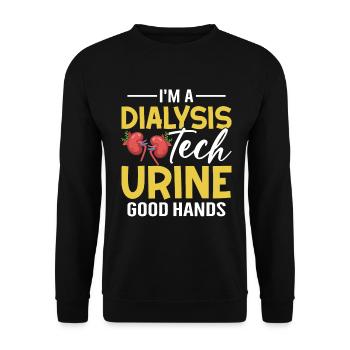 Dialysis Technician Nephrology Renal Failure - Unisex Sweatshirt - black - Front - Alina (178cm) & Michal (187cm)