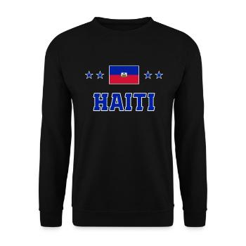 Haiti - Unisex Sweatshirt - black - Front - Alina (178cm) & Michal (187cm)