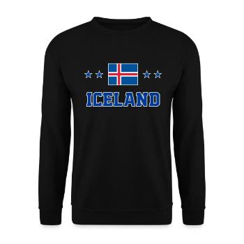 Islande - Sweat-shirt Unisexe - noir - Devant - Alina (178cm) & Michal (187cm)