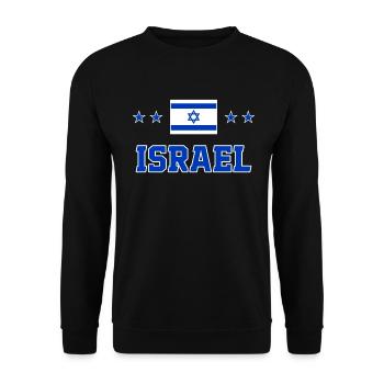 Israel - Unisex Sweatshirt - black - Front - Alina (178cm) & Michal (187cm)