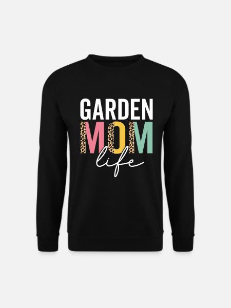 Garten Mama Leben Lustige Mama Leopard Garten Mama - Unisex Pullover - Schwarz