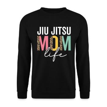 Jiu Jitsu Mom Life Funny Mom Leopard Jiu Jitsu - Sweat-shirt Unisexe - noir - Devant - Alina (178cm) & Michal (187cm)