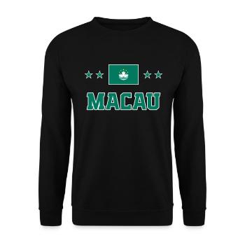 Macau - Unisex Pullover - Schwarz - Vorne - Alina (178cm) & Michal (187cm)