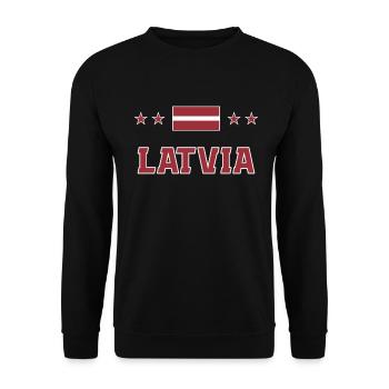 Latvia - Unisex Sweatshirt - black - Front - Alina (178cm) & Michal (187cm)