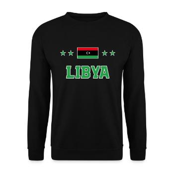 Libyen - Unisex Pullover - Schwarz - Vorne - Alina (178cm) & Michal (187cm)