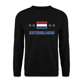 Netherlands - Unisex Sweatshirt - black - Front - Alina (178cm) & Michal (187cm)