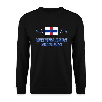 Netherlands Antilles - Unisex Sweatshirt - black - Front - Alina (178cm) & Michal (187cm)