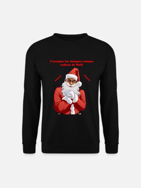 Père noel malicieux - Sweat-shirt Unisexe - noir
