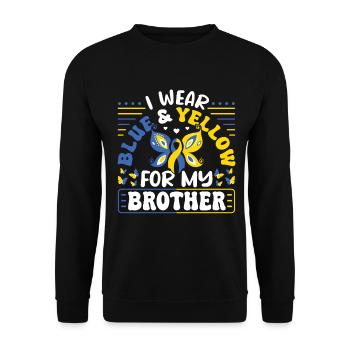 Down Syndrome Awareness Month - Unisex Pullover - Schwarz - Vorne - Alina (178cm) & Michal (187cm)