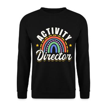 Awesome Activity Director - Unisex Pullover - Schwarz - Vorne - Alina (178cm) & Michal (187cm)