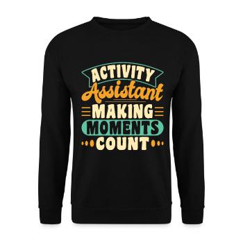 Awesome Activity Director - Unisex Pullover - Schwarz - Vorne - Alina (178cm) & Michal (187cm)