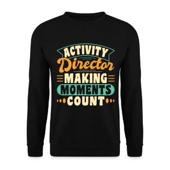Awesome Activity Director - Unisex Pullover - Schwarz - Vorne - Alina (178cm) & Michal (187cm)