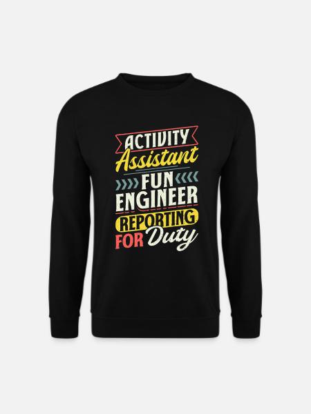 Funny Activity Assistant - Unisex Pullover - Schwarz