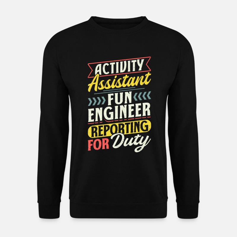 Funny Activity Assistant - Unisex Pullover - Schwarz
