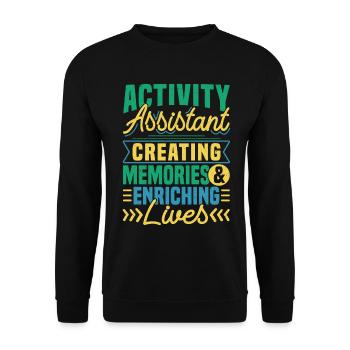 Activity Assistant Appreciation - Unisex Pullover - Schwarz - Vorne - Alina (178cm) & Michal (187cm)