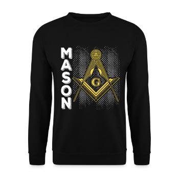 Masonic Freemasonry Fraternal - Unisex Pullover - Schwarz - Vorne - Alina (178cm) & Michal (187cm)