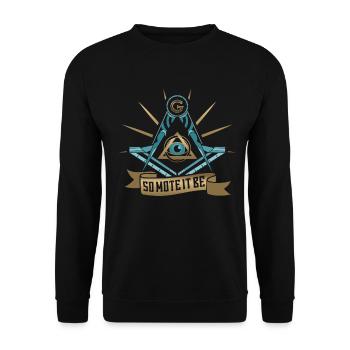 Masonic Freemasonry Fraternal - Unisex Pullover - Schwarz - Vorne - Alina (178cm) & Michal (187cm)