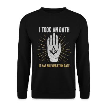 Masonic Freemasonry Fraternal - Unisex Pullover - Schwarz - Vorne - Alina (178cm) & Michal (187cm)