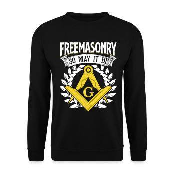 Masonic Freemasonry Fraternal - Unisex Pullover - Schwarz - Vorne - Alina (178cm) & Michal (187cm)