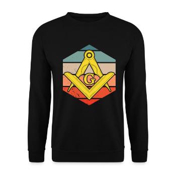 Masonic Freemasonry Fraternal - Unisex Pullover - Schwarz - Vorne - Alina (178cm) & Michal (187cm)