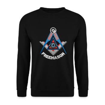 Masonic Freemasonry Fraternal - Unisex Pullover - Schwarz - Vorne - Alina (178cm) & Michal (187cm)