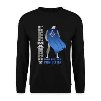 Masonic Freemasonry Fraternal - Unisex Pullover - Schwarz - Vorne - Alina (178cm) & Michal (187cm)