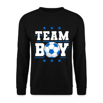 Gender Reveal Babyboy Baby Shower - Unisex Pullover - Schwarz - Vorne - Alina (178cm) & Michal (187cm)
