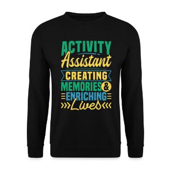 Activity Assistant Appreciation - Unisex Pullover - Schwarz - Vorne - Alina (178cm) & Michal (187cm)