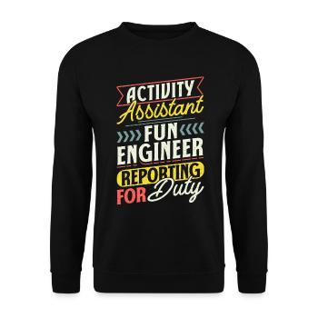 Activity Assistant Professionals - Unisex Pullover - Schwarz - Vorne - Alina (178cm) & Michal (187cm)