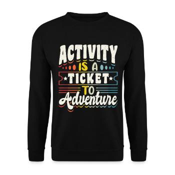Activity Assistant Squad Team - Unisex Pullover - Schwarz - Vorne - Alina (178cm) & Michal (187cm)