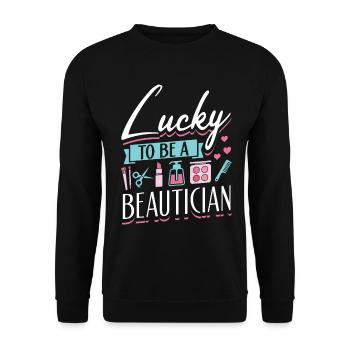 Beautician & Cosmetic Professional - Unisex Pullover - Schwarz - Vorne - Alina (178cm) & Michal (187cm)