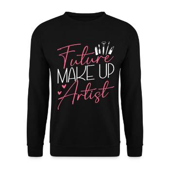 Beautician Lashes Skincare Future - Unisex Pullover - Schwarz - Vorne - Alina (178cm) & Michal (187cm)