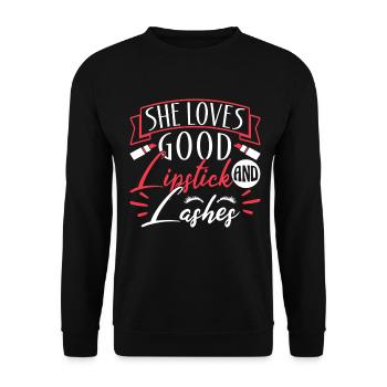 Beautician Make Up Artist She - Unisex Pullover - Schwarz - Vorne - Alina (178cm) & Michal (187cm)